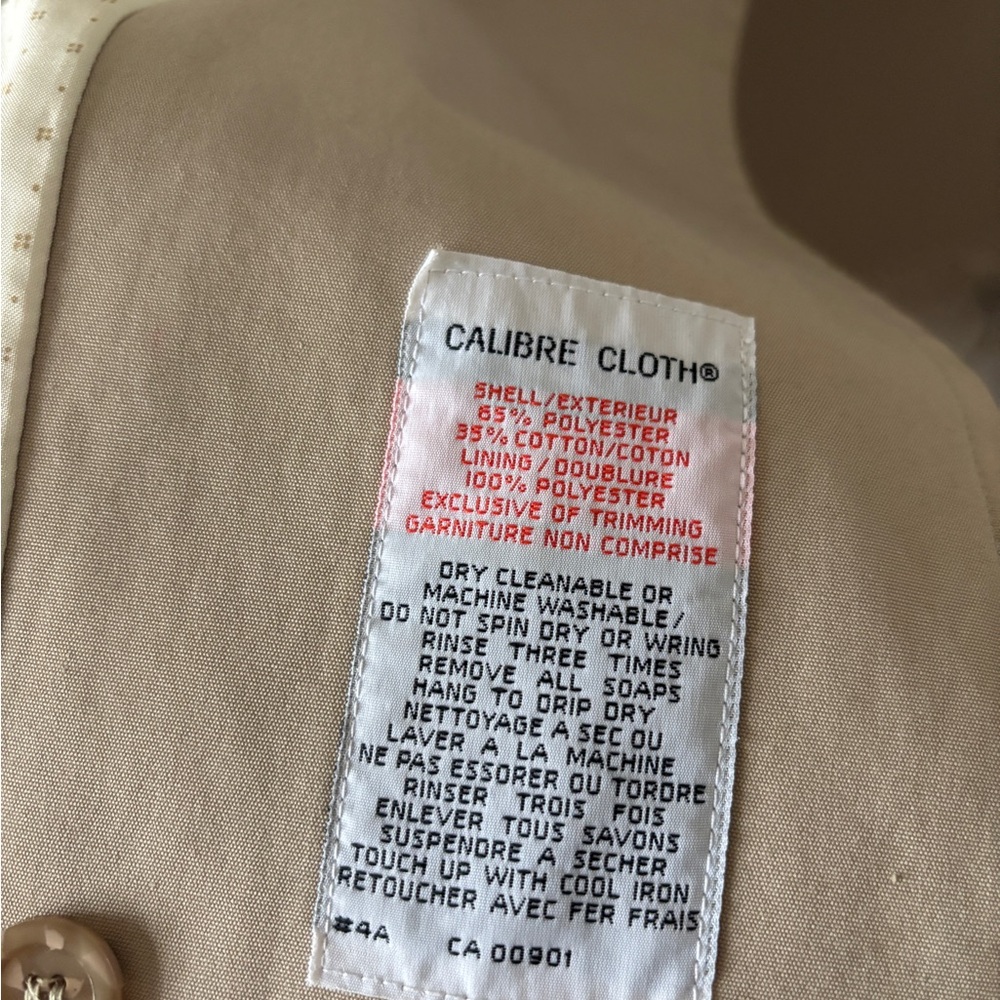 London Fog Tan Trench Coat - Picture 5 of 7